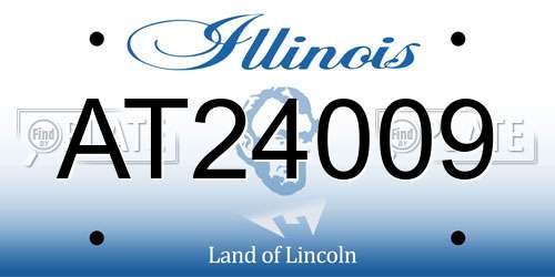 AT24009 Illinois License Plate