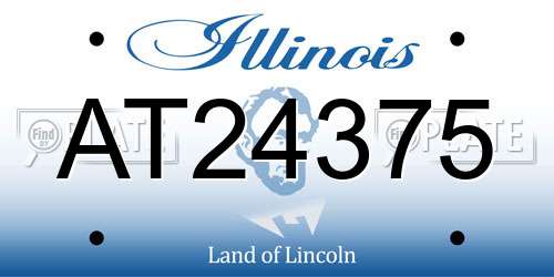 AT24375 Illinois License Plate
