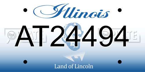 AT24494 Illinois License Plate