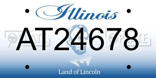 AT24678 Illinois License Plate