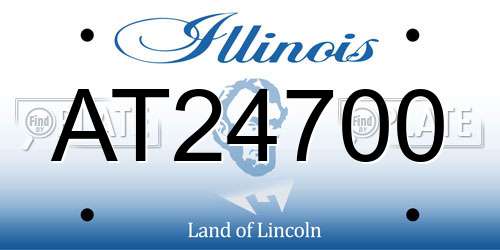 AT24700 Illinois License Plate