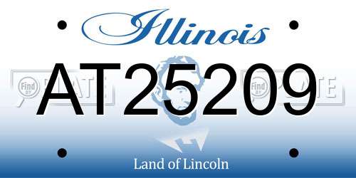 AT25209 Illinois License Plate