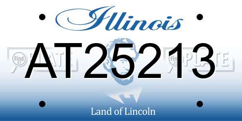 AT25213 Illinois License Plate