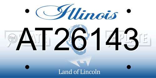 AT26143 Illinois License Plate