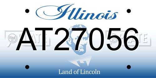 AT27056 Illinois License Plate