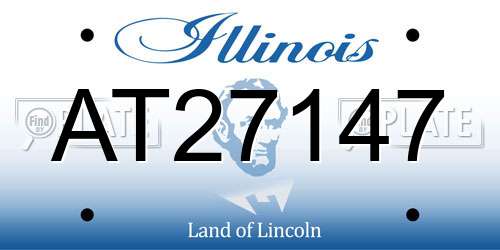 AT27147 Illinois License Plate