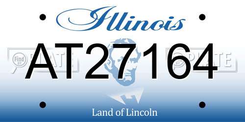AT27164 Illinois License Plate