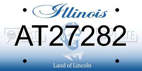 AT27282 Illinois License Plate