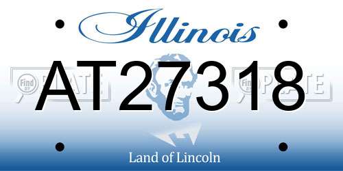 AT27318 Illinois License Plate