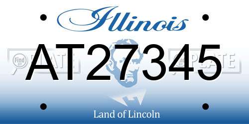 AT27345 Illinois License Plate