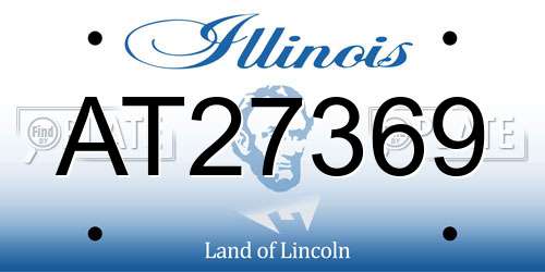 AT27369 Illinois License Plate