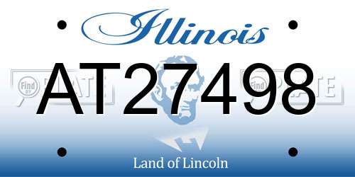 AT27498 Illinois License Plate