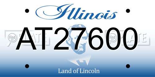 AT27600 Illinois License Plate