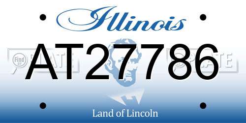 AT27786 Illinois License Plate