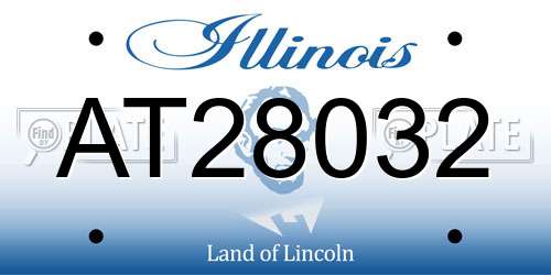 AT28032 Illinois License Plate