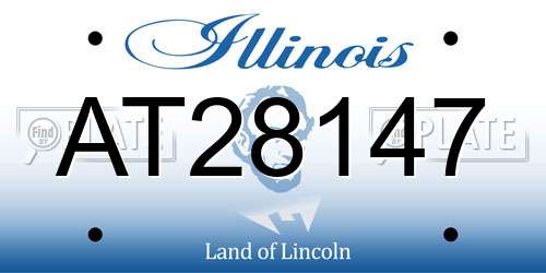 AT28147 Illinois License Plate