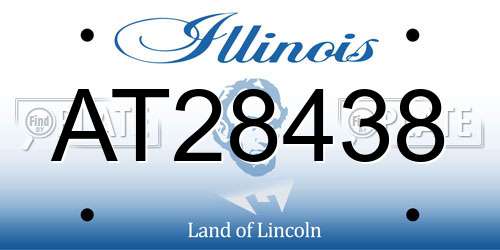 AT28438 Illinois License Plate
