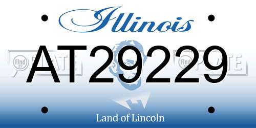 AT29229 Illinois License Plate