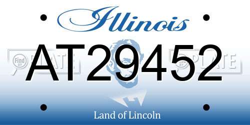 AT29452 Illinois License Plate