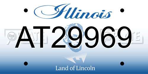 AT29969 Illinois License Plate