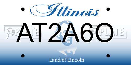 AT2A6O Illinois License Plate