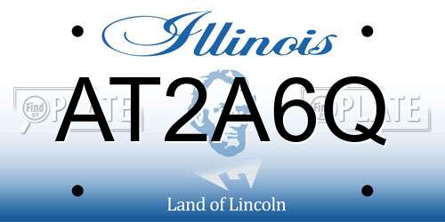 AT2A6Q Illinois License Plate