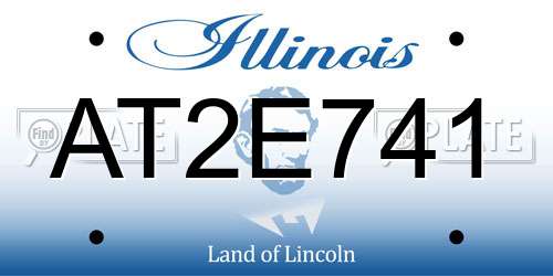 AT2E741 Illinois License Plate