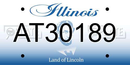 AT30189 Illinois License Plate