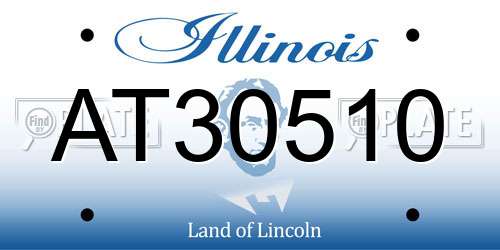 AT30510 Illinois License Plate