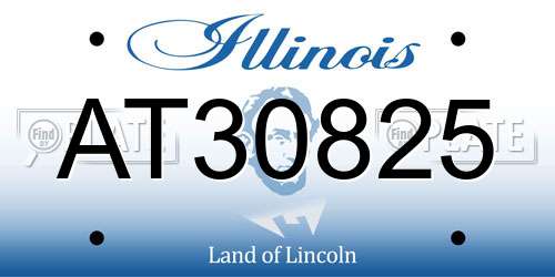 AT30825 Illinois License Plate