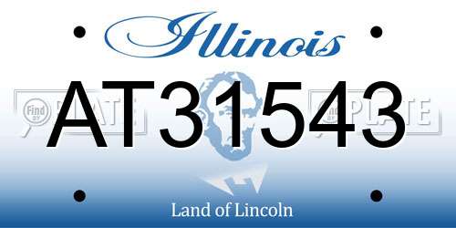 AT31543 Illinois License Plate