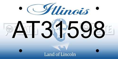 AT31598 Illinois License Plate