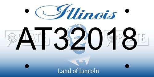 AT32018 Illinois License Plate