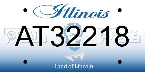 AT32218 Illinois License Plate