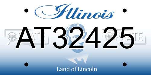 AT32425 Illinois License Plate