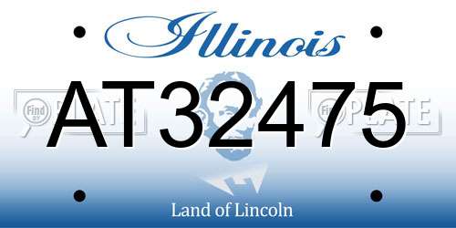 AT32475 Illinois License Plate