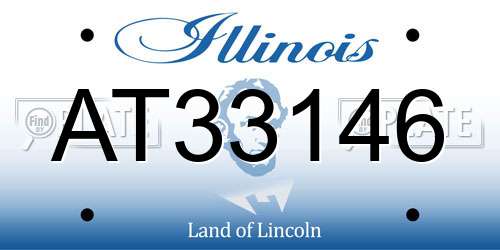 AT33146 Illinois License Plate