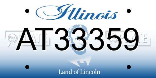AT33359 Illinois License Plate