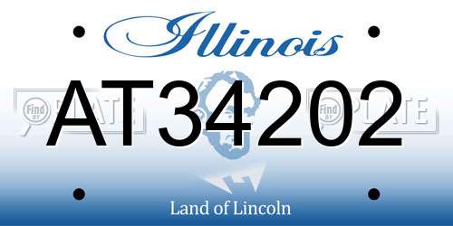 AT34202 Illinois License Plate