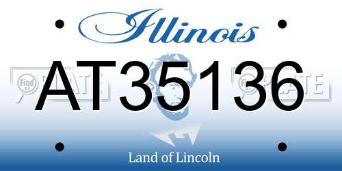 AT35136 Illinois License Plate