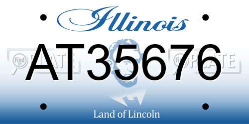 AT35676 Illinois License Plate