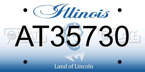 AT35730 Illinois License Plate