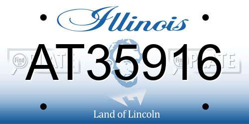AT35916 Illinois License Plate