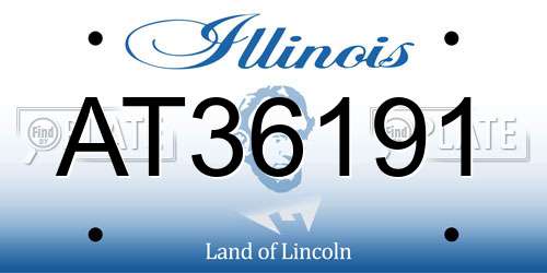 AT36191 Illinois License Plate