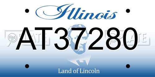 AT37280 Illinois License Plate