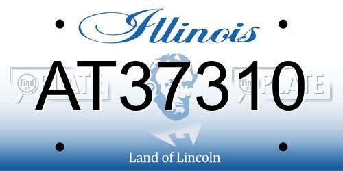 AT37310 Illinois License Plate