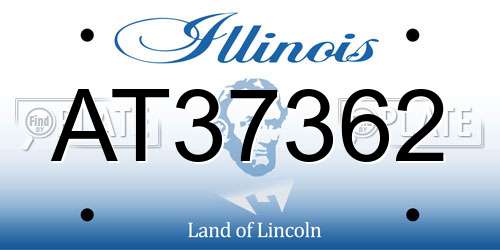 AT37362 Illinois License Plate