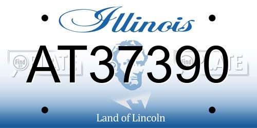 AT37390 Illinois License Plate