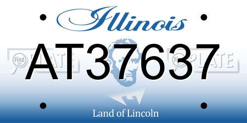 AT37637 Illinois License Plate