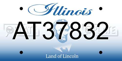 AT37832 Illinois License Plate